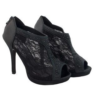 Open Toe Platform Lace Booty